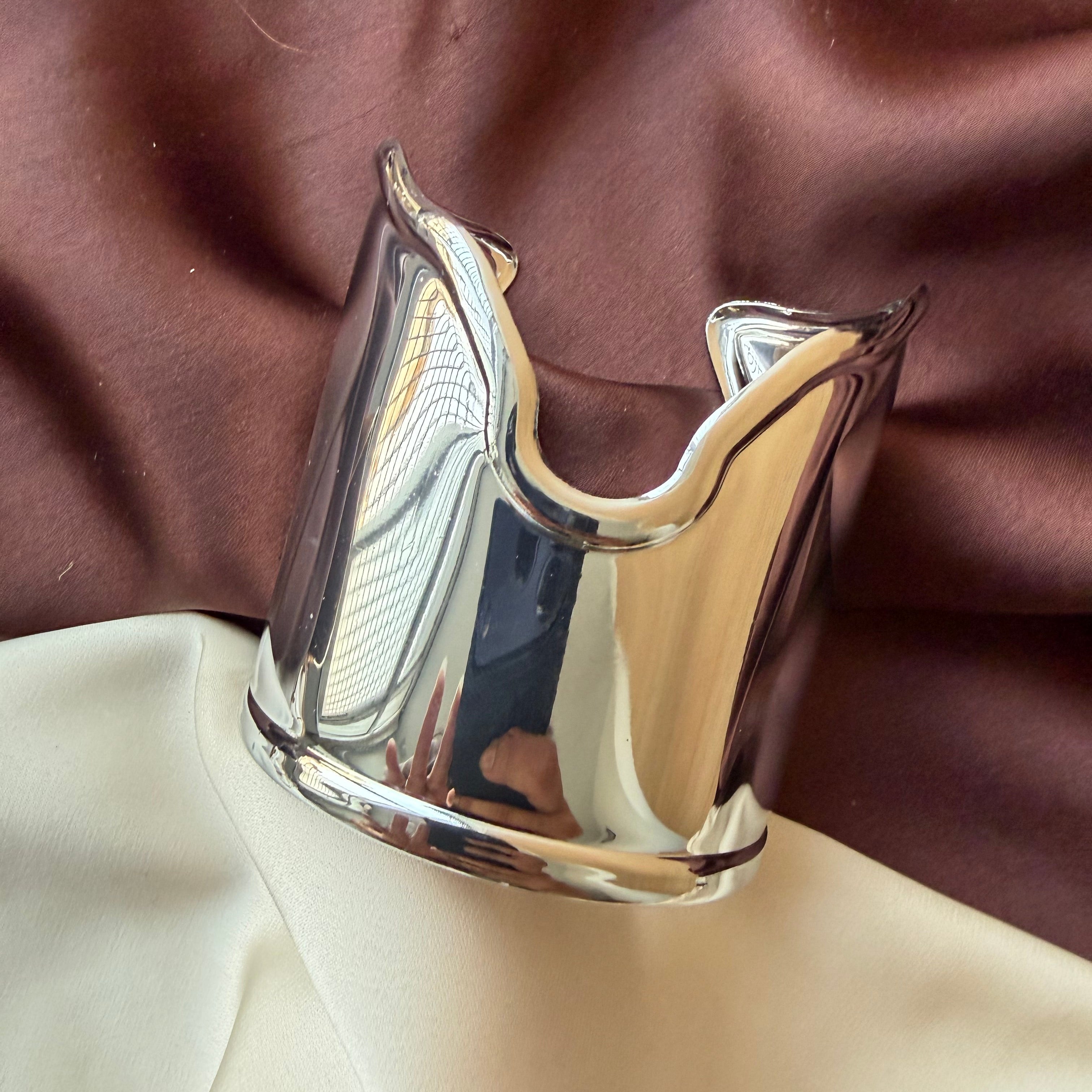 TFC Medium Flippy Silver Plated Cuff Bracelet