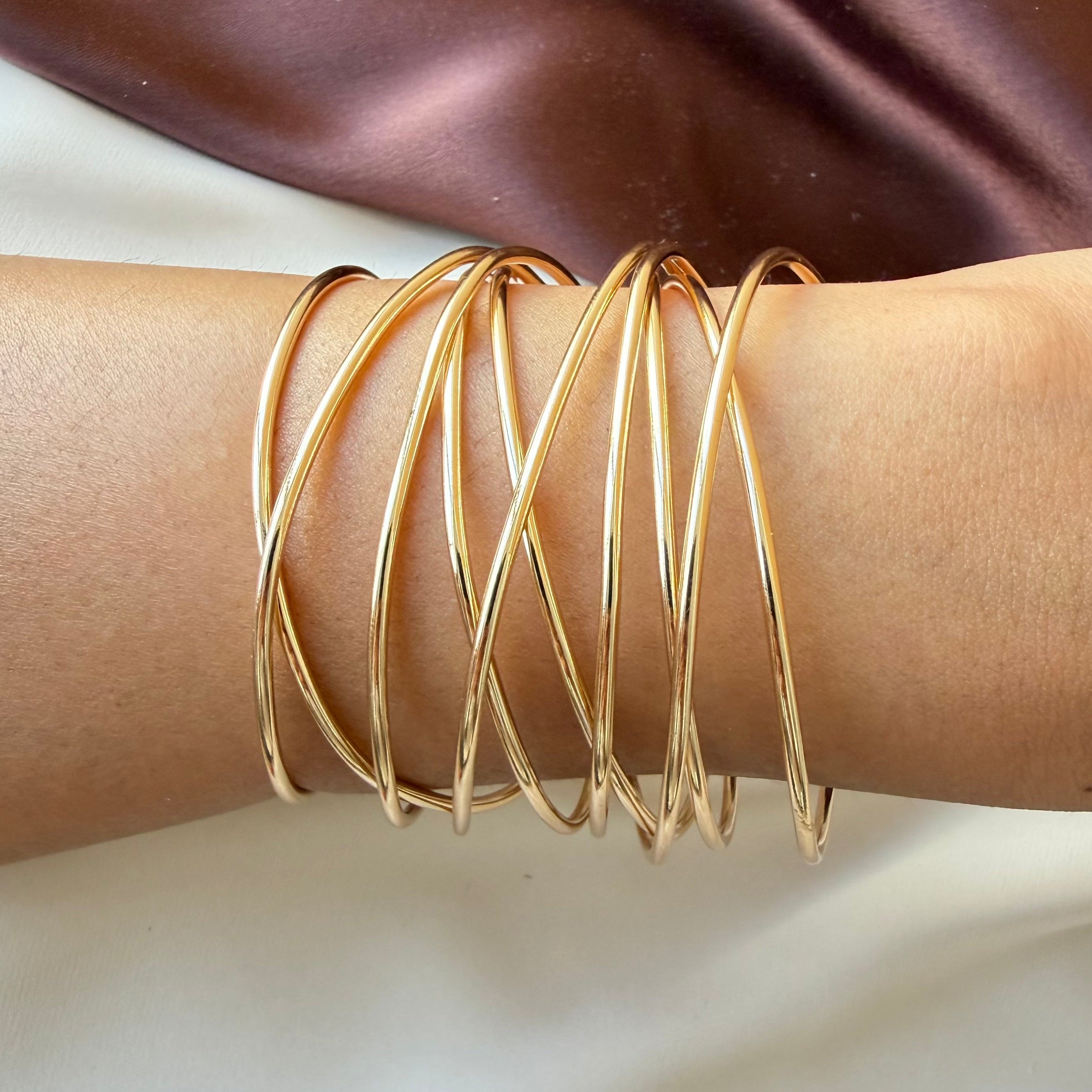 TFC Criss Cross Gold Plated Adjustable Cuff Bracelet