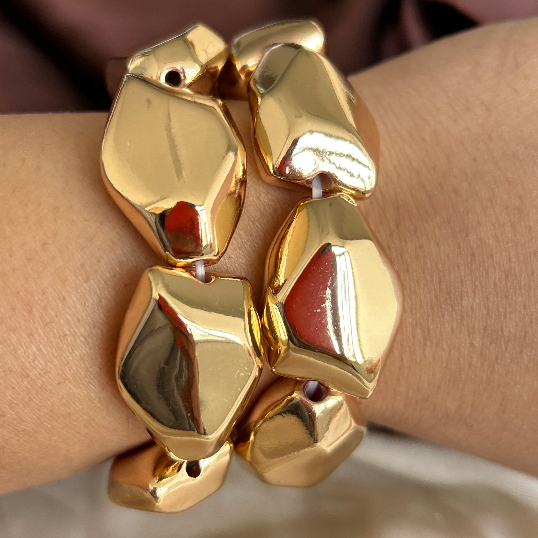 TFC Irregular Bold Bead Bracelet (set of 2)