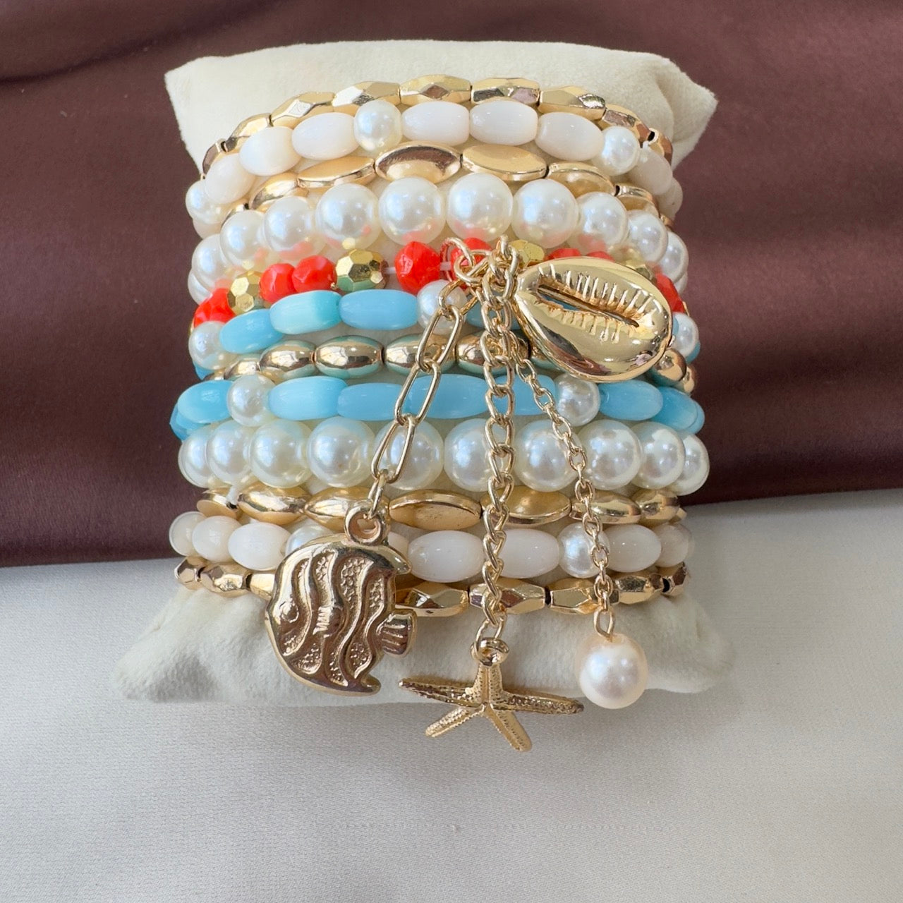 TFC Sea Blue Gold Plated Bracelet (set of 12)
