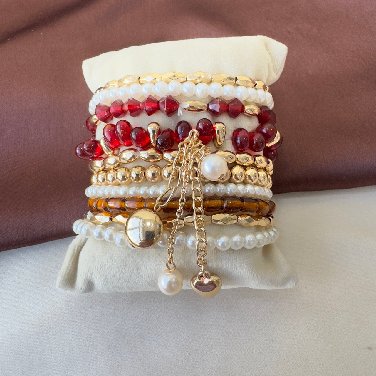 TFC Reddish Tone Gold Plated Bracelet (set of 10)