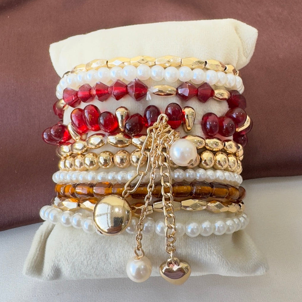 TFC Reddish Tone Gold Plated Bracelet (set of 10)