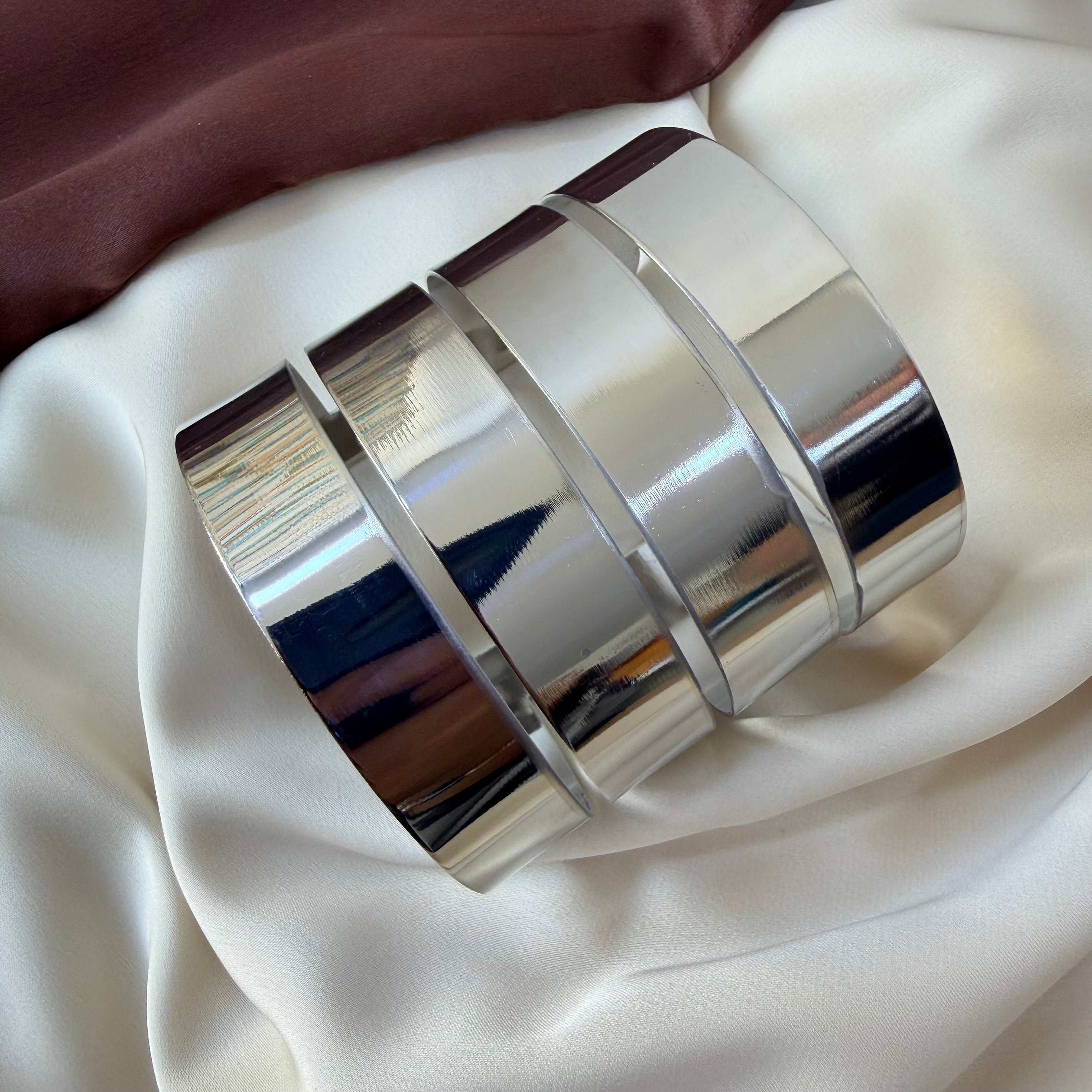 TFC Bold Lines Silver Plated Cuff