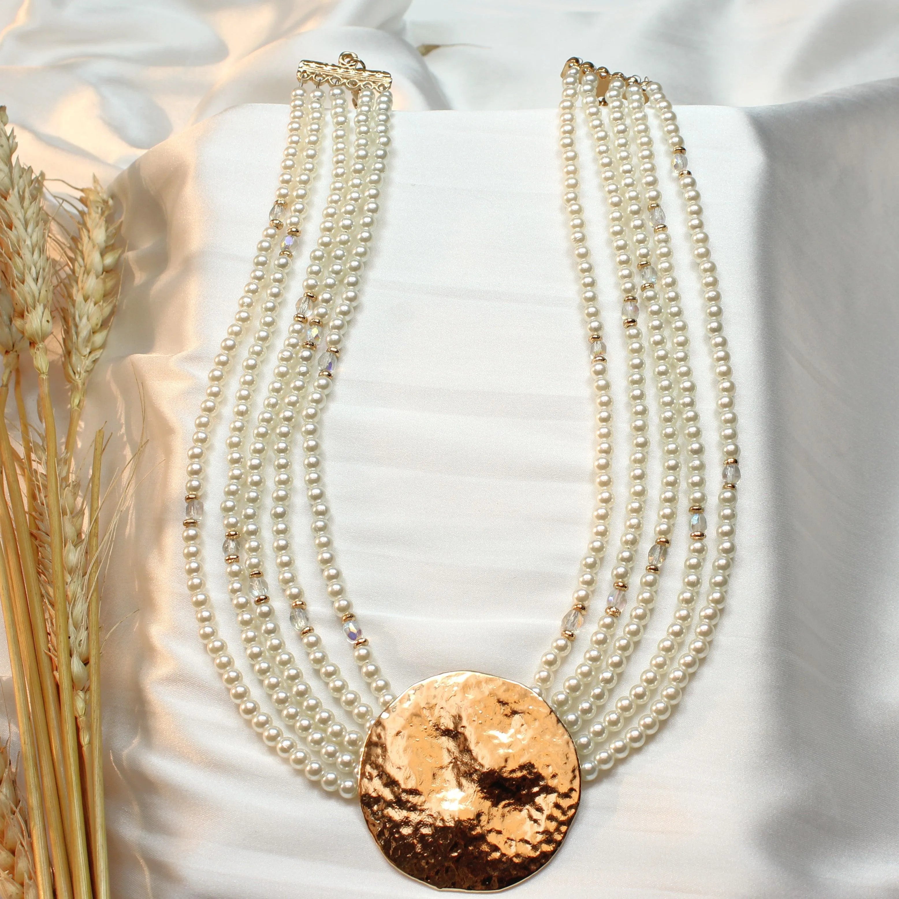 TFC Golden Round Medal Necklace