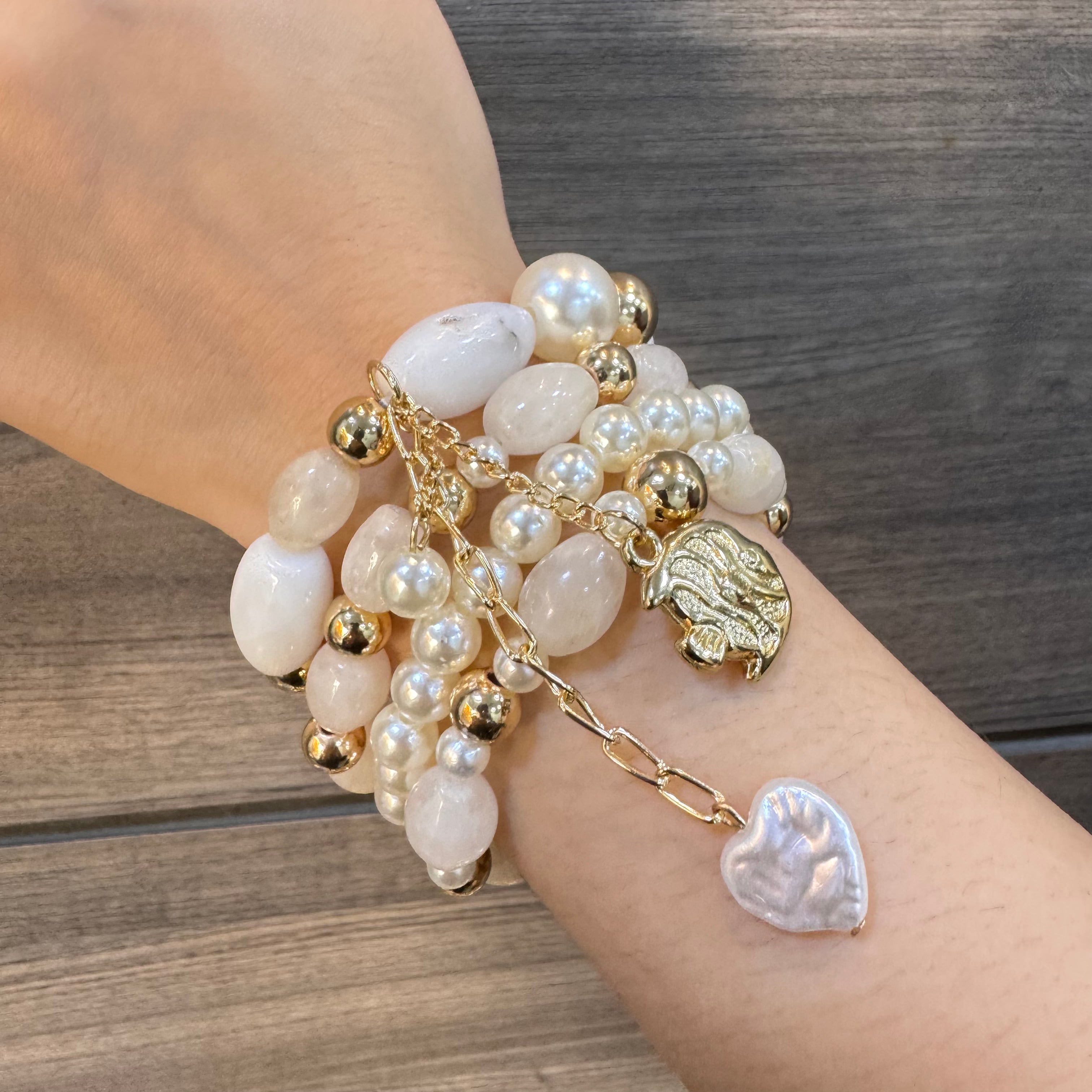 TFC Peaches Gold Plated Bracelet (set of 4)