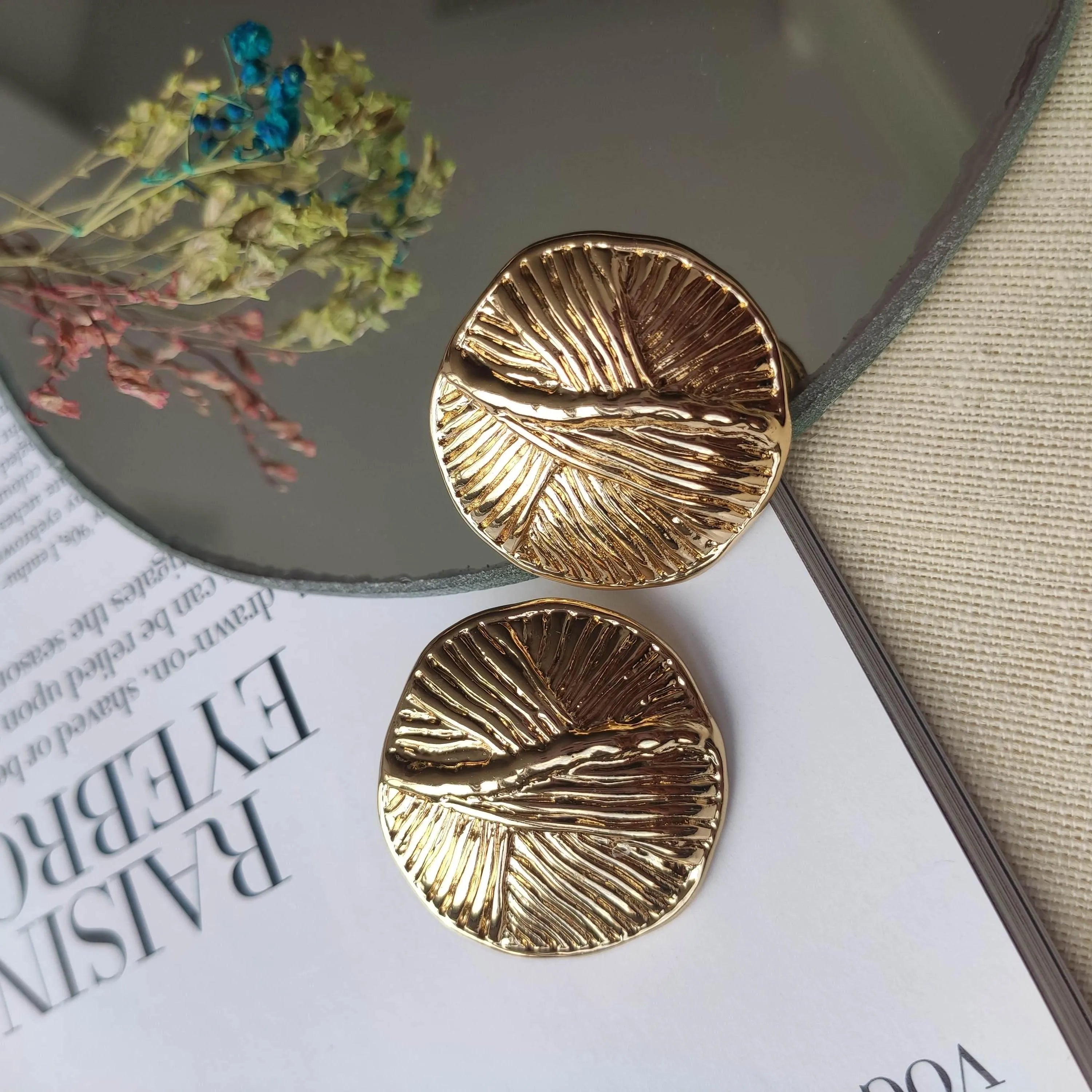 TFC Round Round Gold Plated Dangler Earrings-Discover daily wear gold earrings including stud earrings, hoop earrings, and pearl earrings, perfect as earrings for women and earrings for girls.Find the cheapest fashion jewellery which is anti-tarnish only at The Fun company