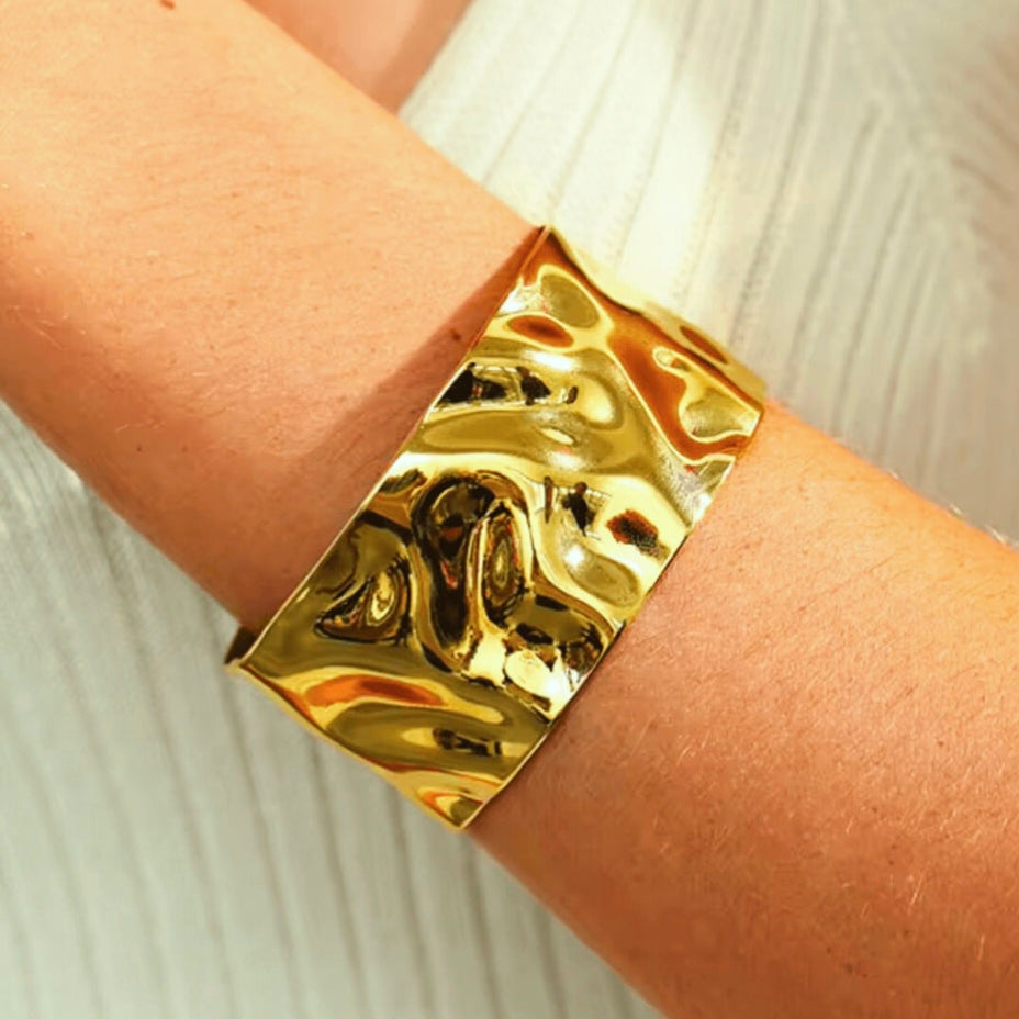 TFC Adjustable Designer Gold Plated Cuff Bracelet