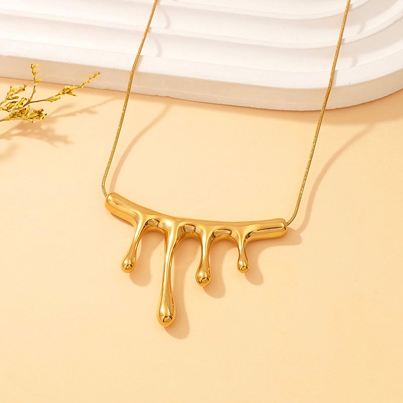 TFC Melting Ice Gold Plated Necklace