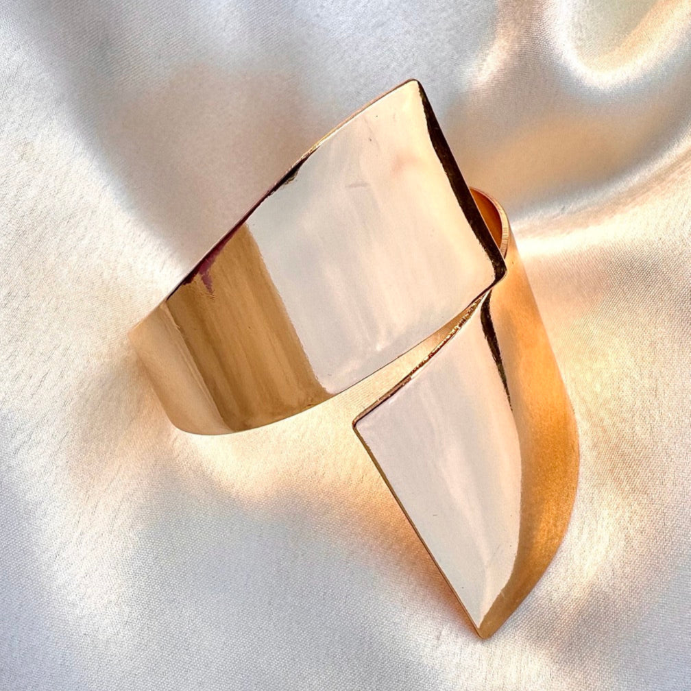 TFC Gentle Twist Gold Plated Cuff Bracelet