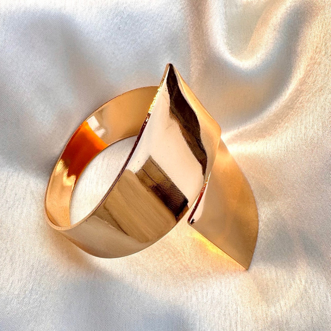 TFC Gentle Twist Gold Plated Cuff Bracelet