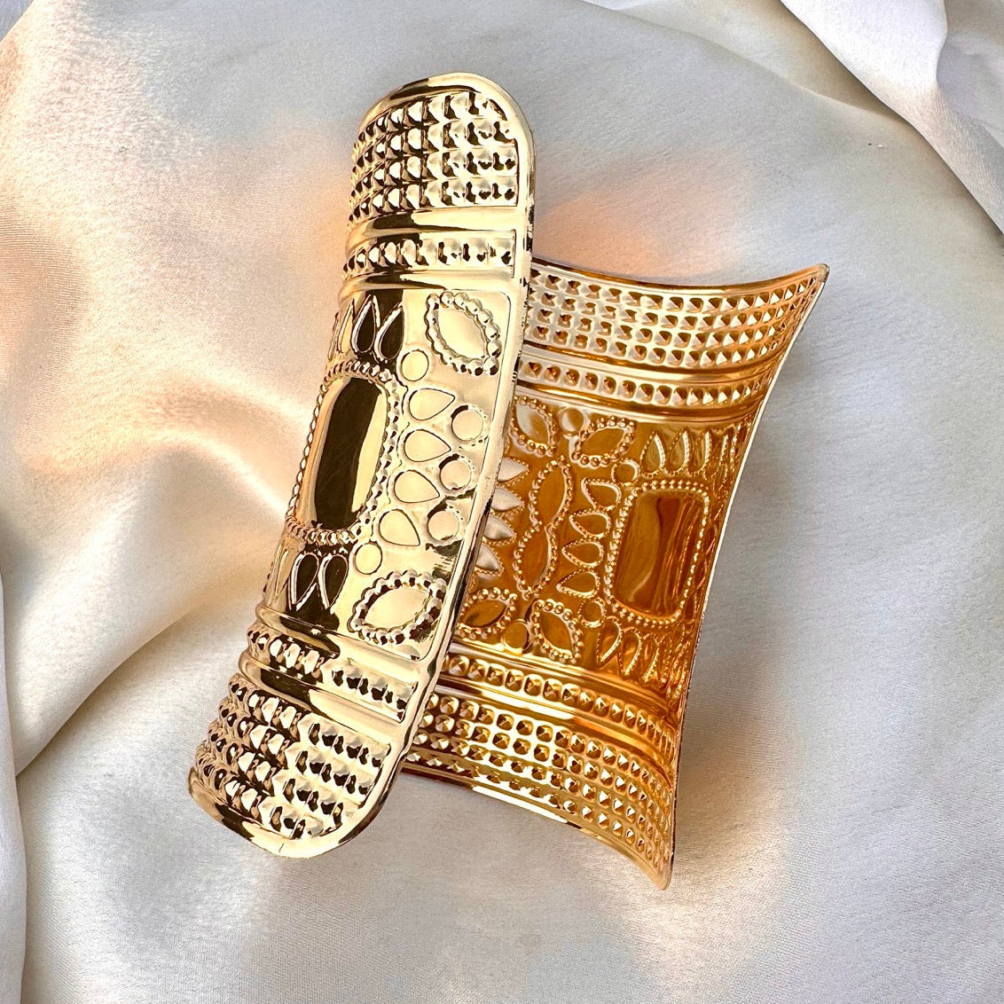 TFC Square Spirit Gold Plated Cuff Bracelet