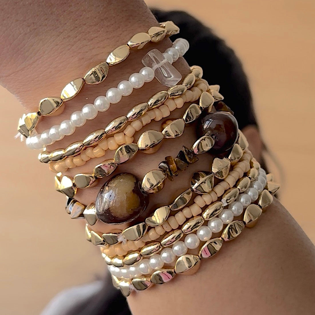 TFC Topazzzzzz Glow Gold Plated Bracelet (set of 11)