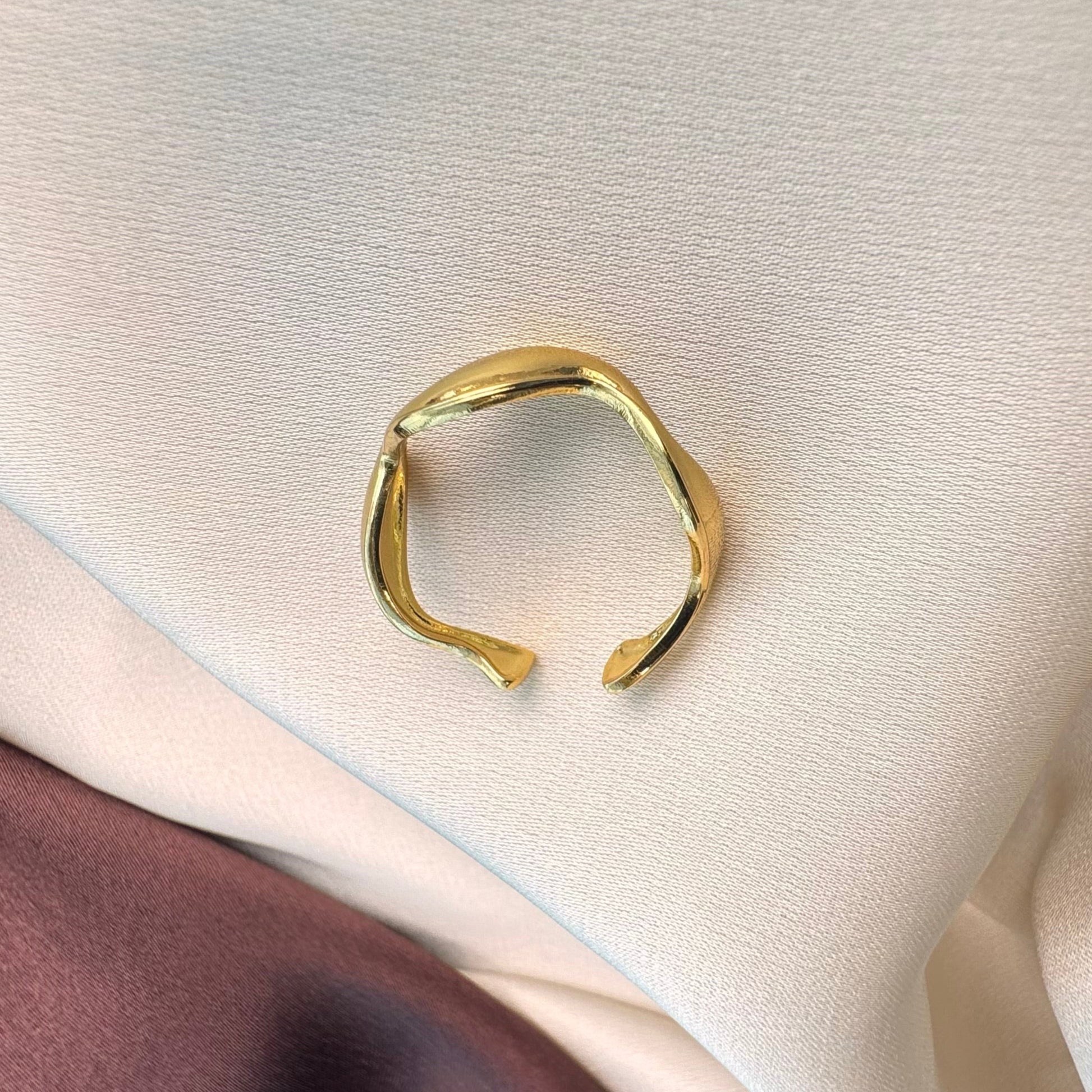 TFC Wavey Gold Plated Ring