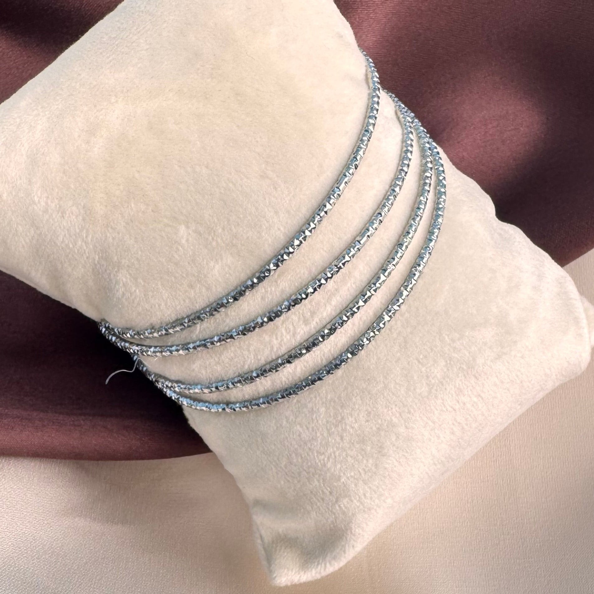 TFC Size 2-6 Season Shine Silver Plated Bracalet Bangle (set of 4)