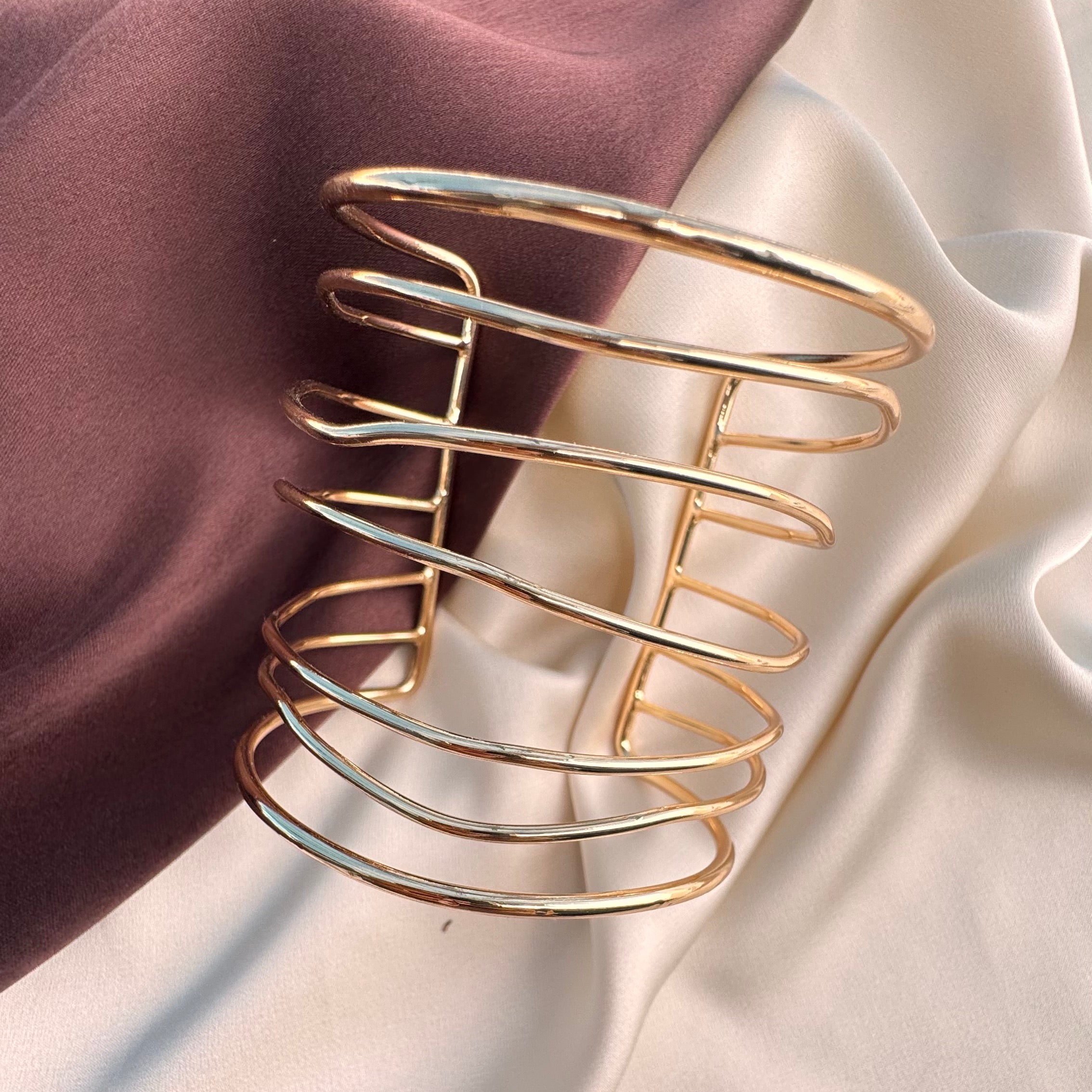 TFC Unique Style Gold Plated Cuff Bracelet