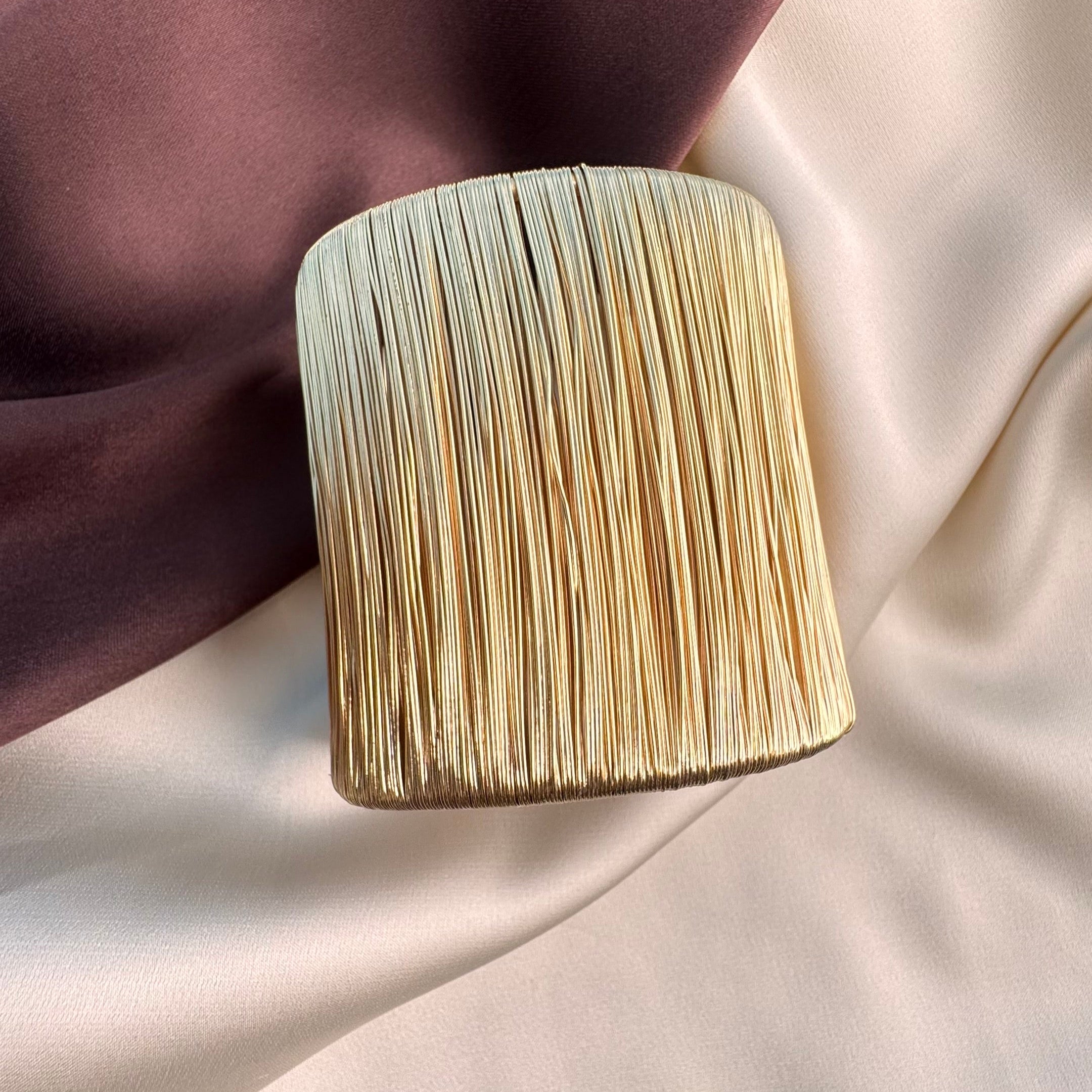 TFC Silken Circle Gold Plated Cuff Bracelet