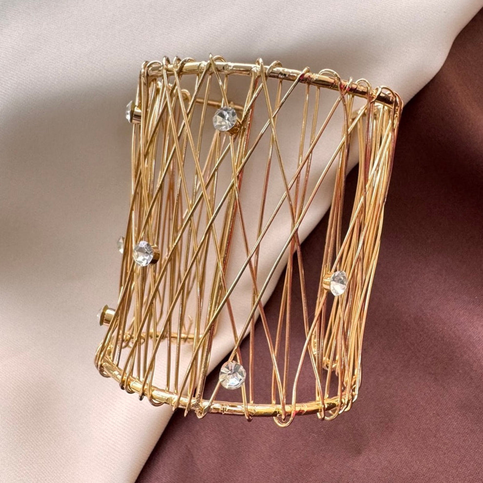 TFC Wire Stoner Adjustable Gold Plated Bangle