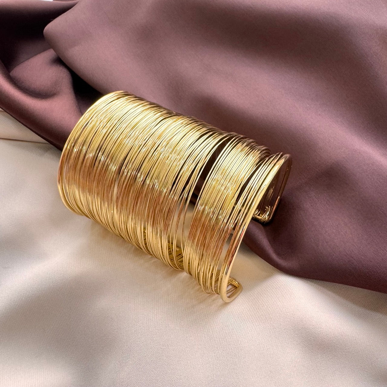 TFC Flexi Wire Adjustable Gold Plated Bangle