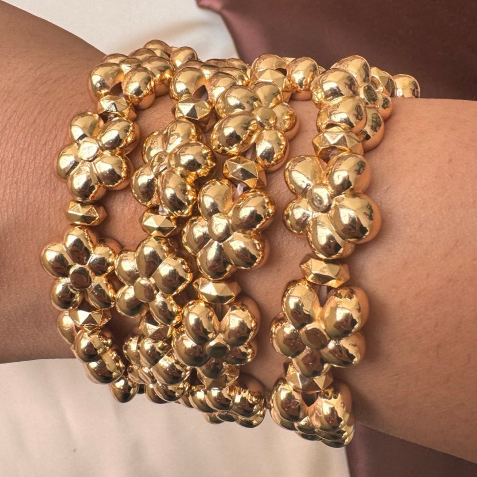 TFC Flower Bunch Gold Plated Bracelet (set of 4)