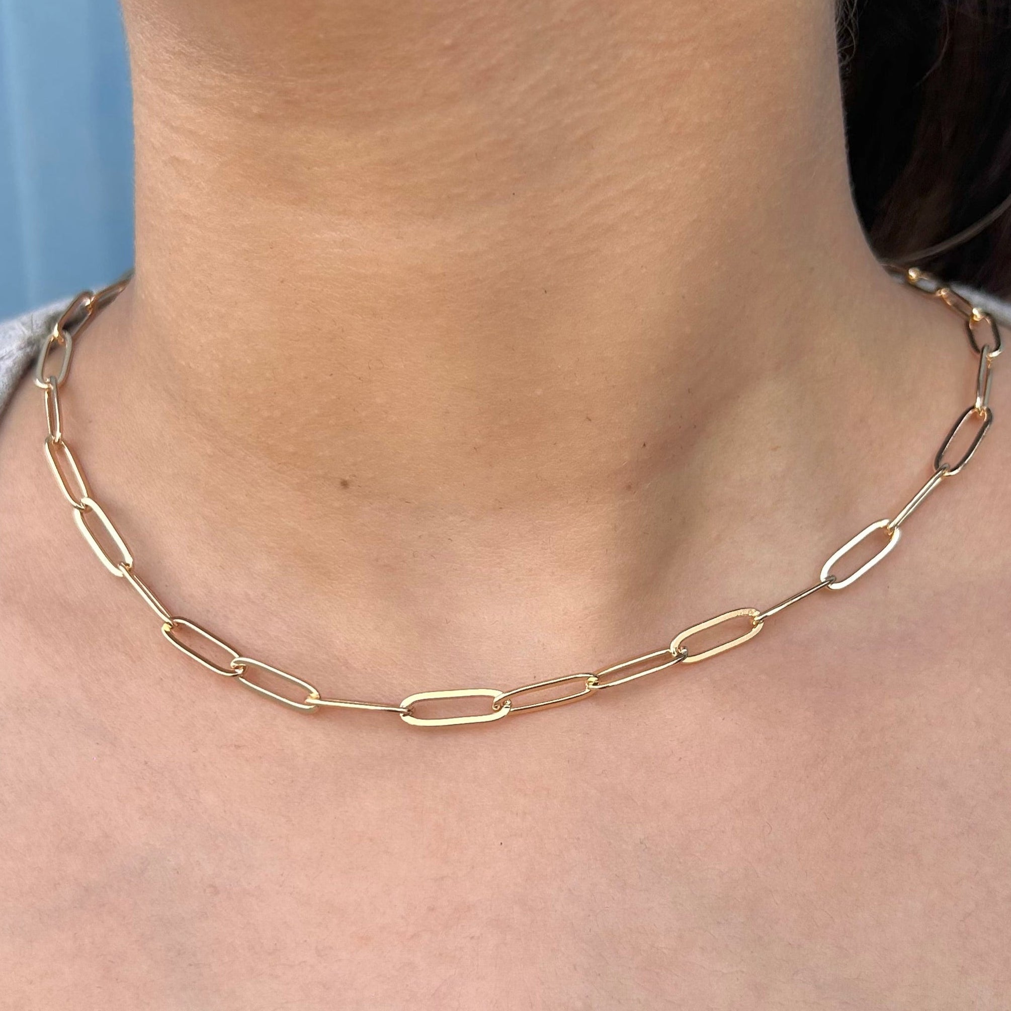 TFC Oval Loops Gold Plated Chain Necklace