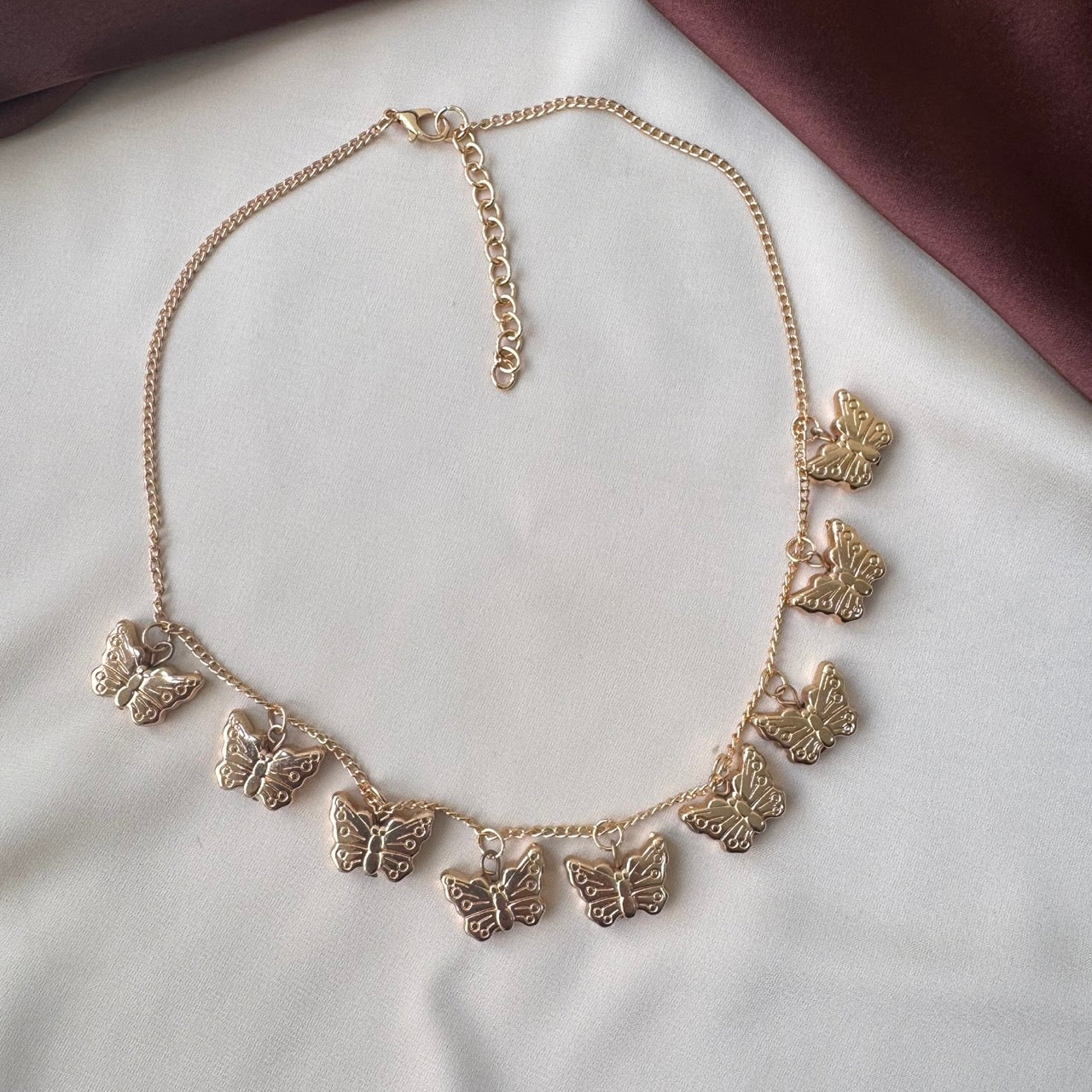 TFC Flutter Charms Gold Plated Necklace