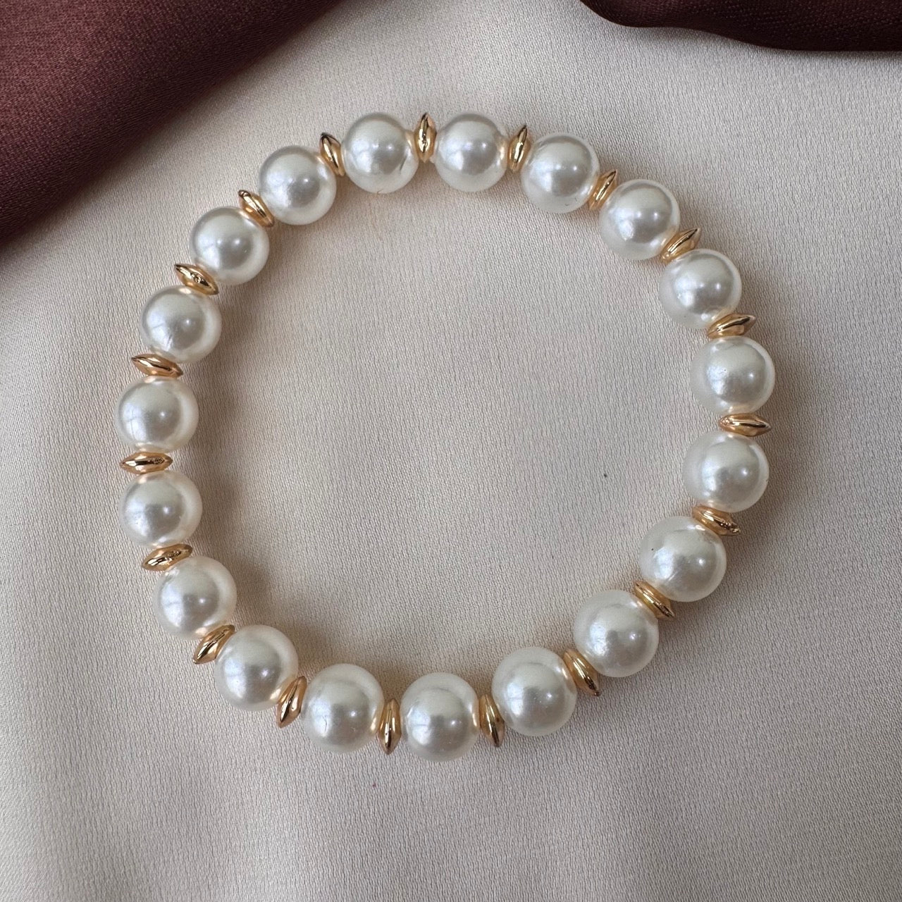 TFC Pearl String Gold Plated Bracelet