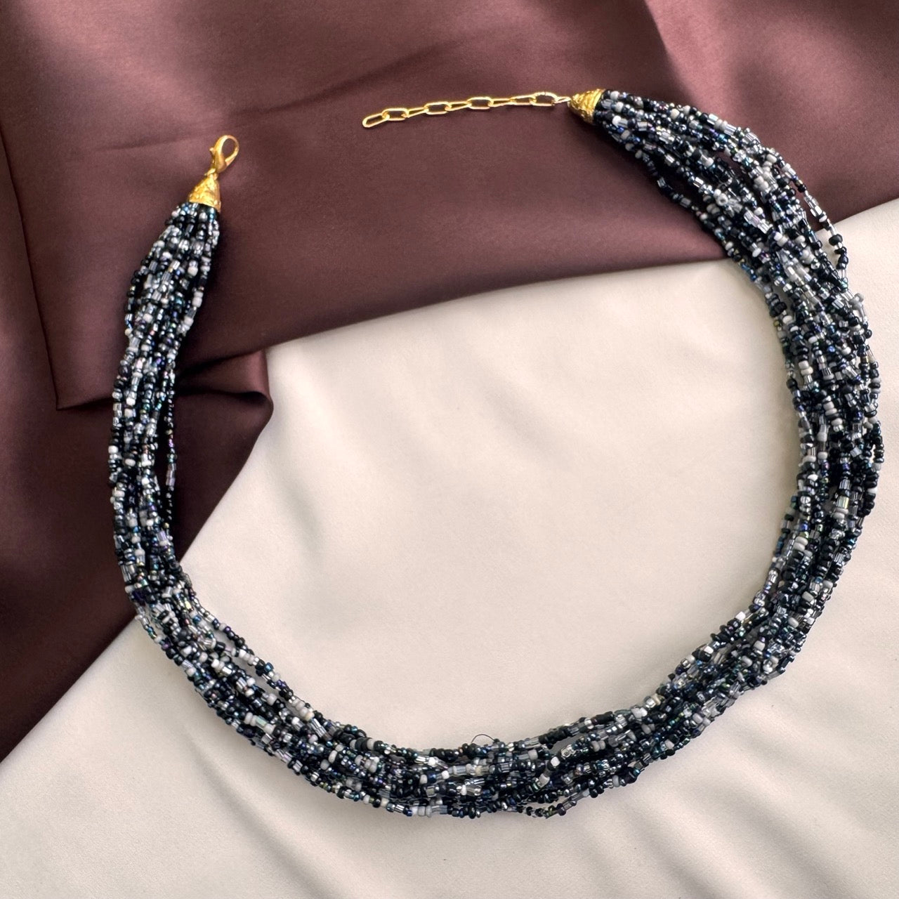 TFC Assorted Black Multi Layered Necklace