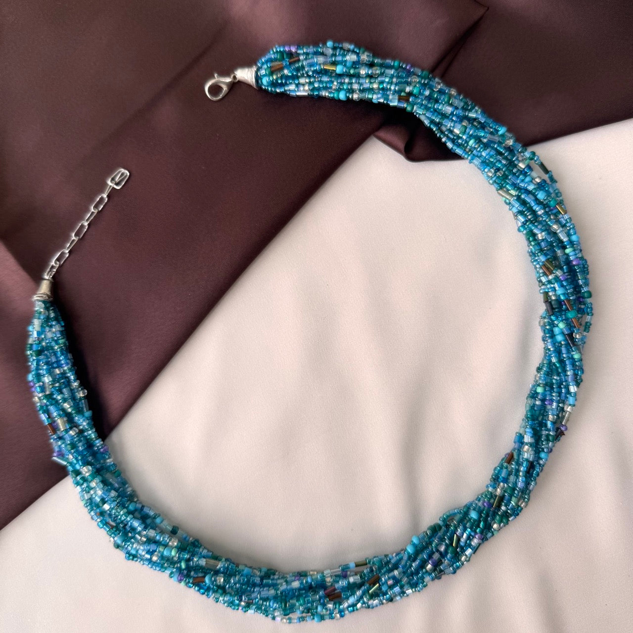 TFC Assorted Blues Multi Layered Necklace