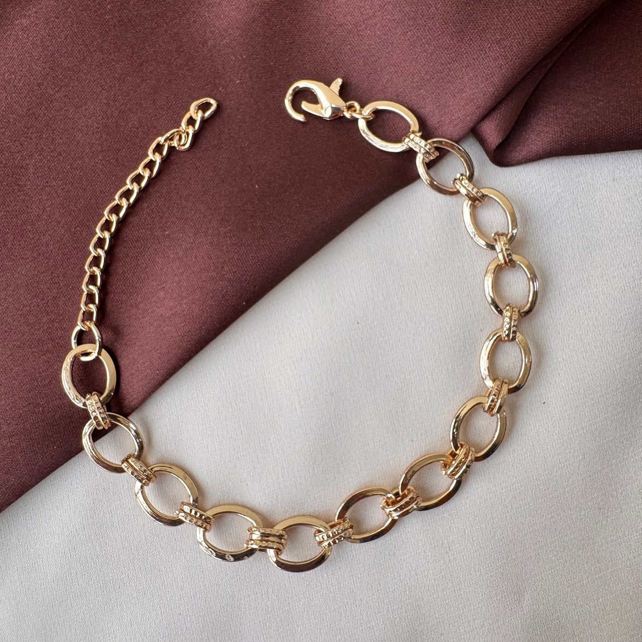 TFC Oval Hoop Gold Plated Bracelet