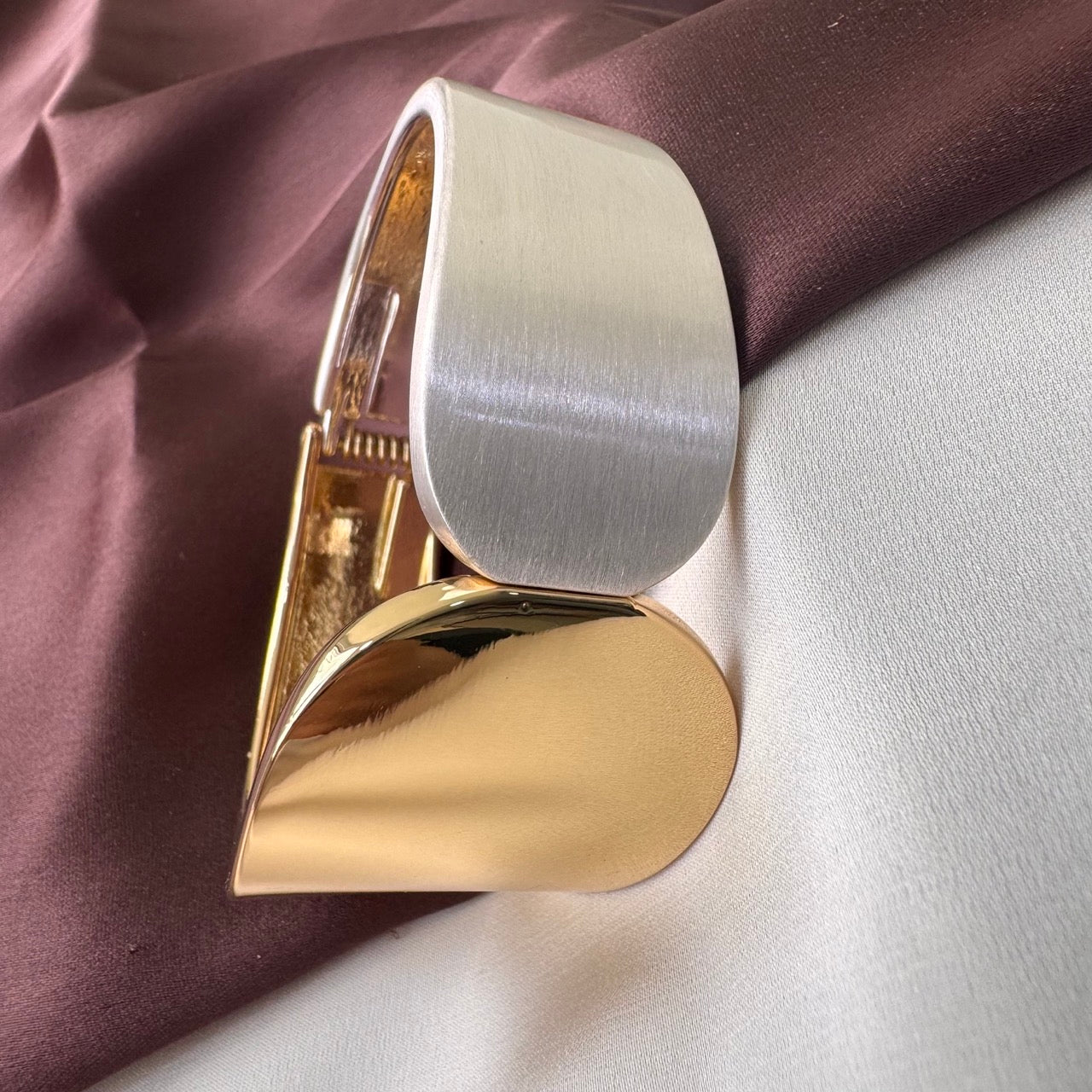 TFC Size 2.6 Dual Oval Side Gold Plated Bangle