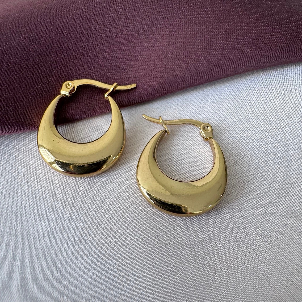TFC Loopy Gold Plated Hoop Earrings