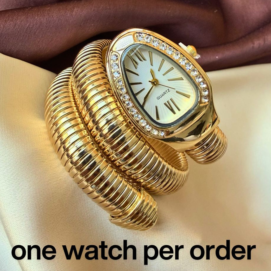 TFC Snake Watch Gold Plated Bracelet