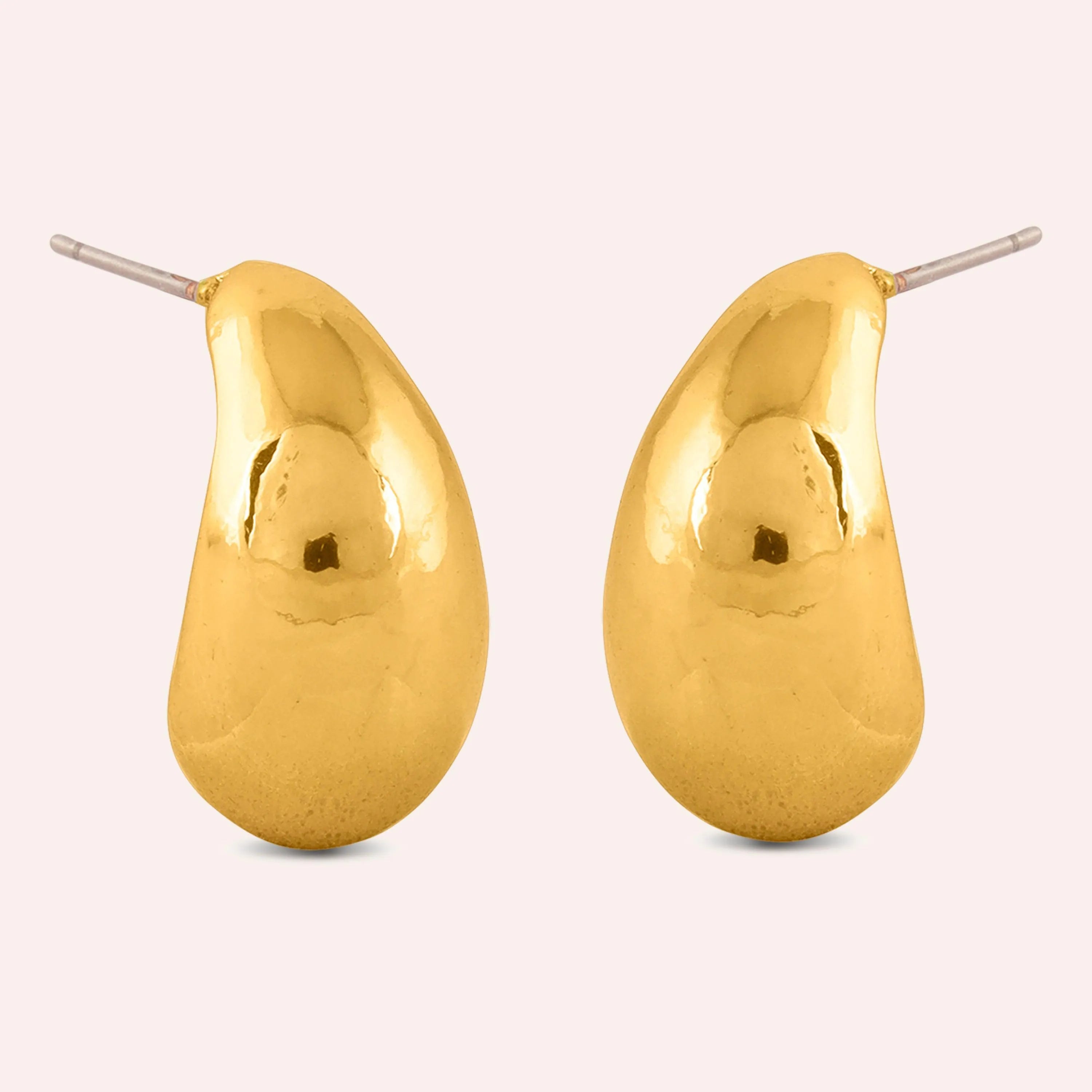 TFC Pompom Huggie Gold Plated Stud Earrings