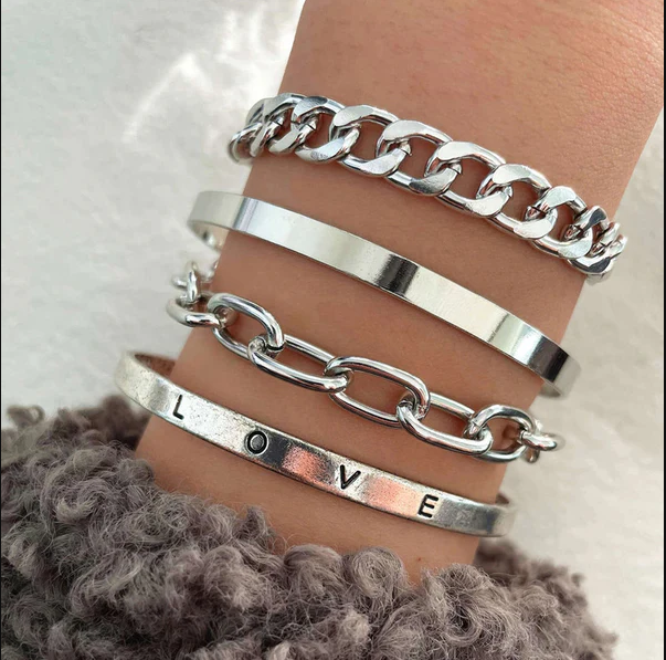TFC Chic Layer Gold Plated Bracelet (Set of 4 )