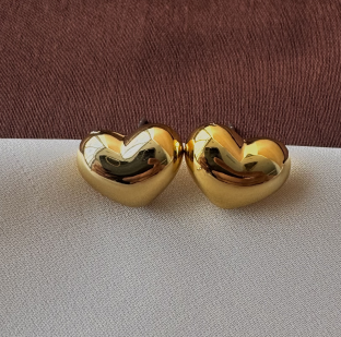 TFC Mini Heart Gold Plated Stud Earrings