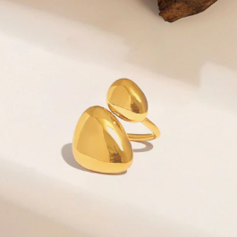 TFC Aura Melt Gold Plated Adjustable Ring