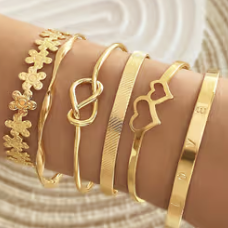 TFC SET2 Gold Plated Bracelet (Set of 6)