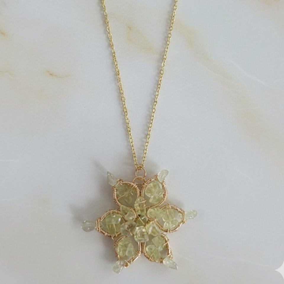 TFC Green Stone Gold Plated Necklace