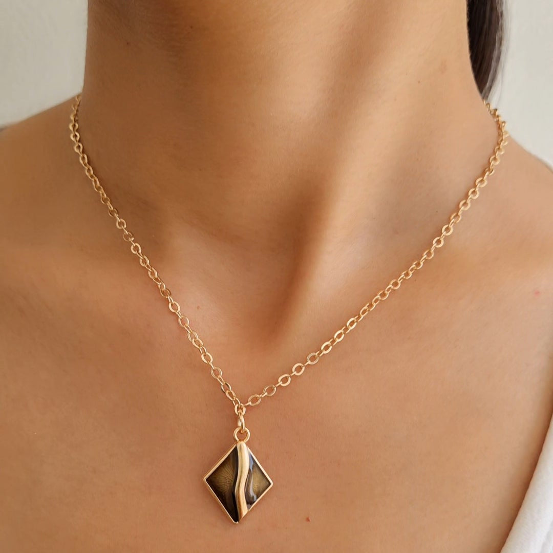 TFC Veloura Gold Plated Pendant Necklace