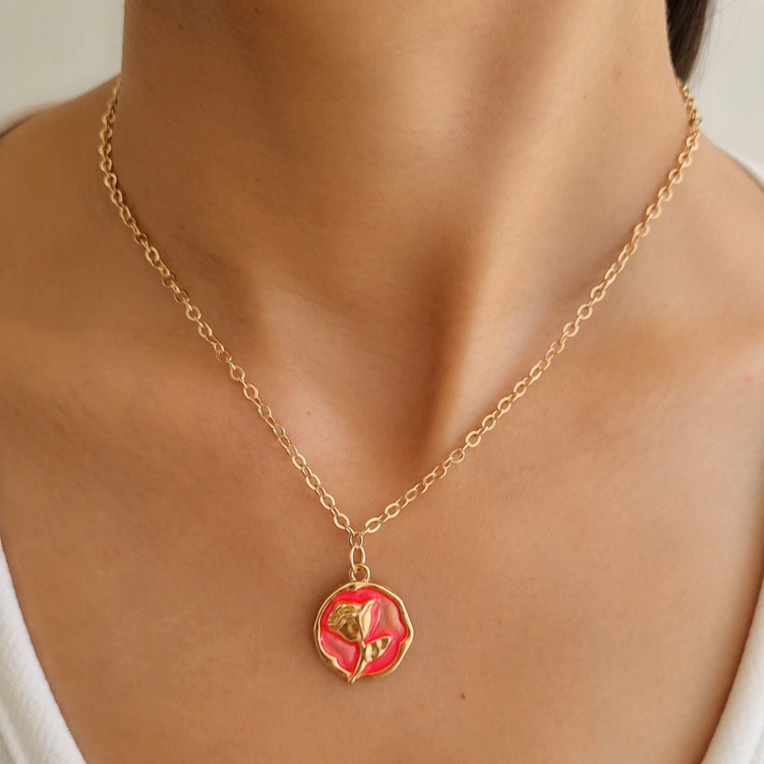 TFC Gleamira Gold Plated Pendant Necklace