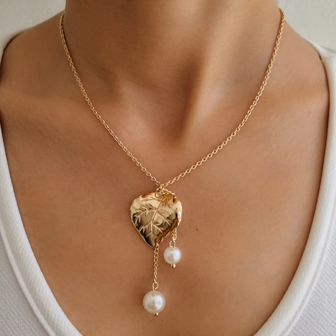 TFC Leaf Lovelies Gold Plated Pendant Necklace