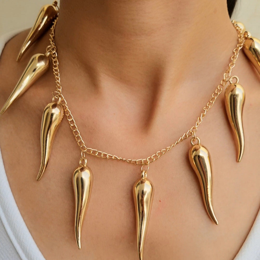 TFC New Mirchi Charms Gold Plated Necklace