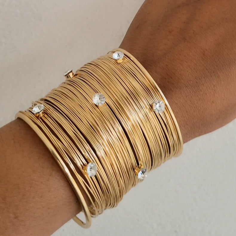 TFC Endless Gold Plated Adjustable Cuff Bracelet