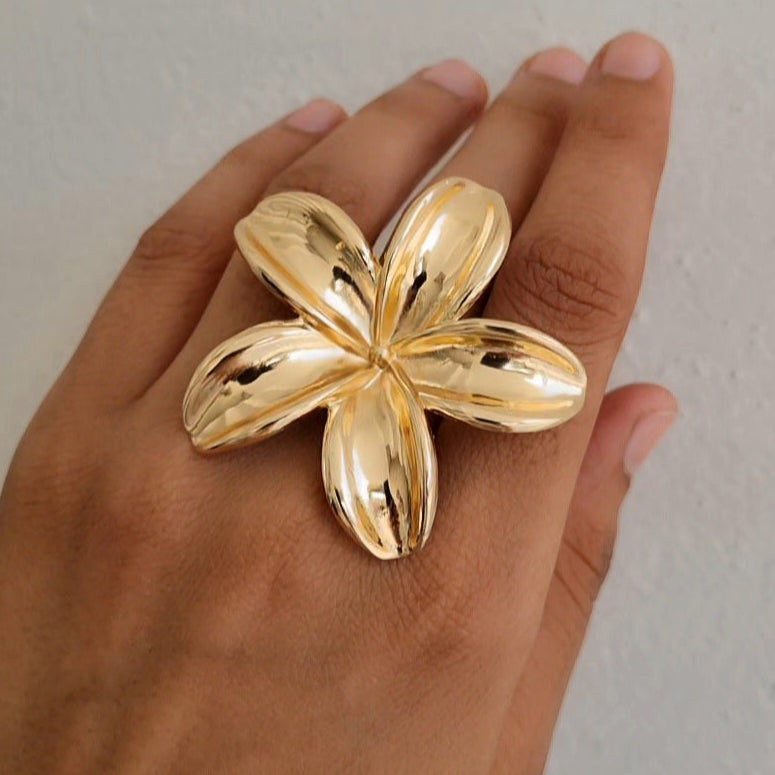 TFC Cute Floral Gold Plated Ring