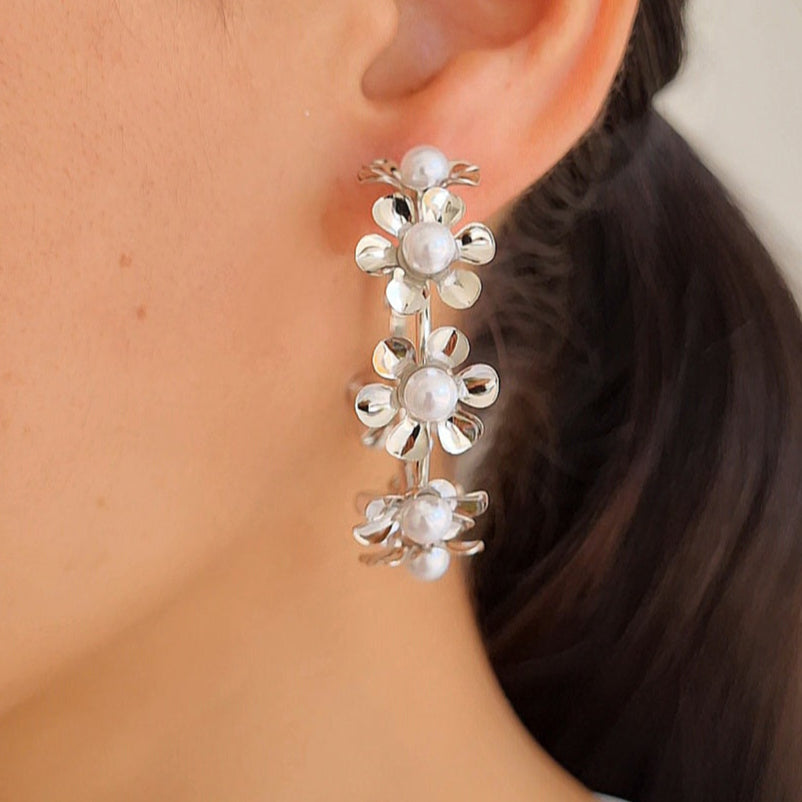 TFC Selene Dream Silver Plated Hoop Earrings