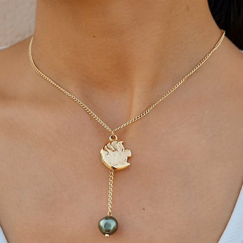 TFC Fish Gold Plated Pendant Necklace