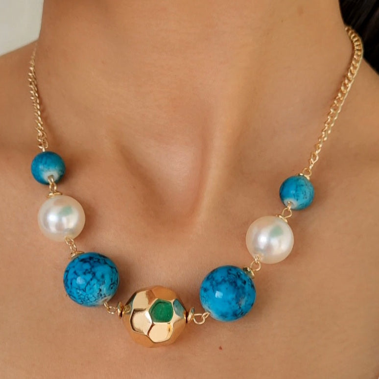 TFC Ocean Pop Gold Plated Necklace