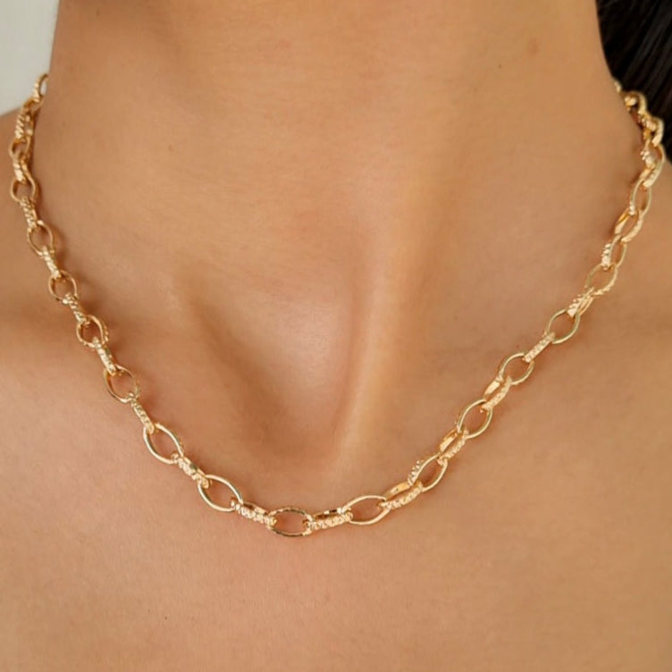 TFC Loop Link Chain Gold Plated Necklace