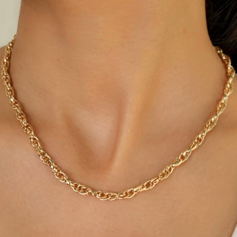 TFC Sleek Hold It Together Gold Plated Chain Necklace