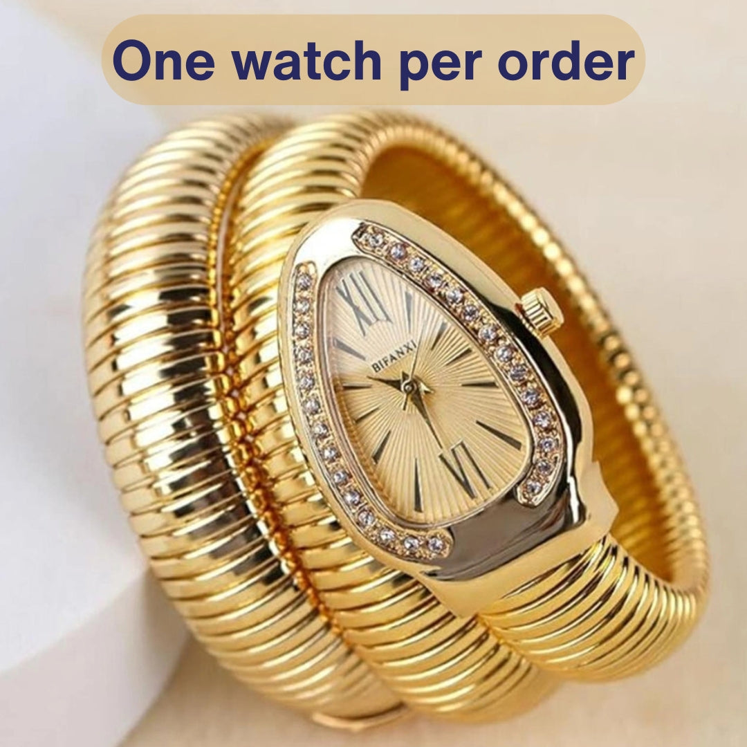 TFC Cream Stone Gold Plated Watch